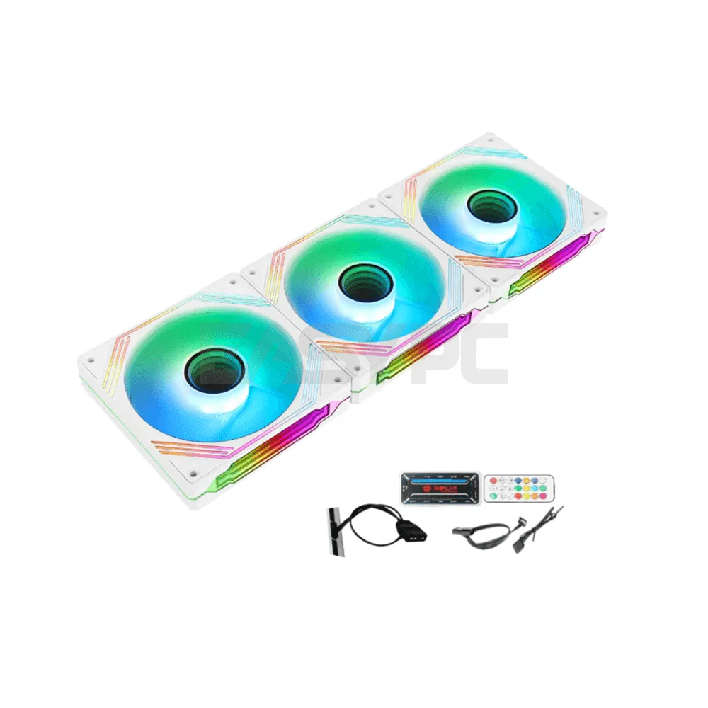 Doss Zyber X3 aRGB 3 in 1 Fan | WHITE