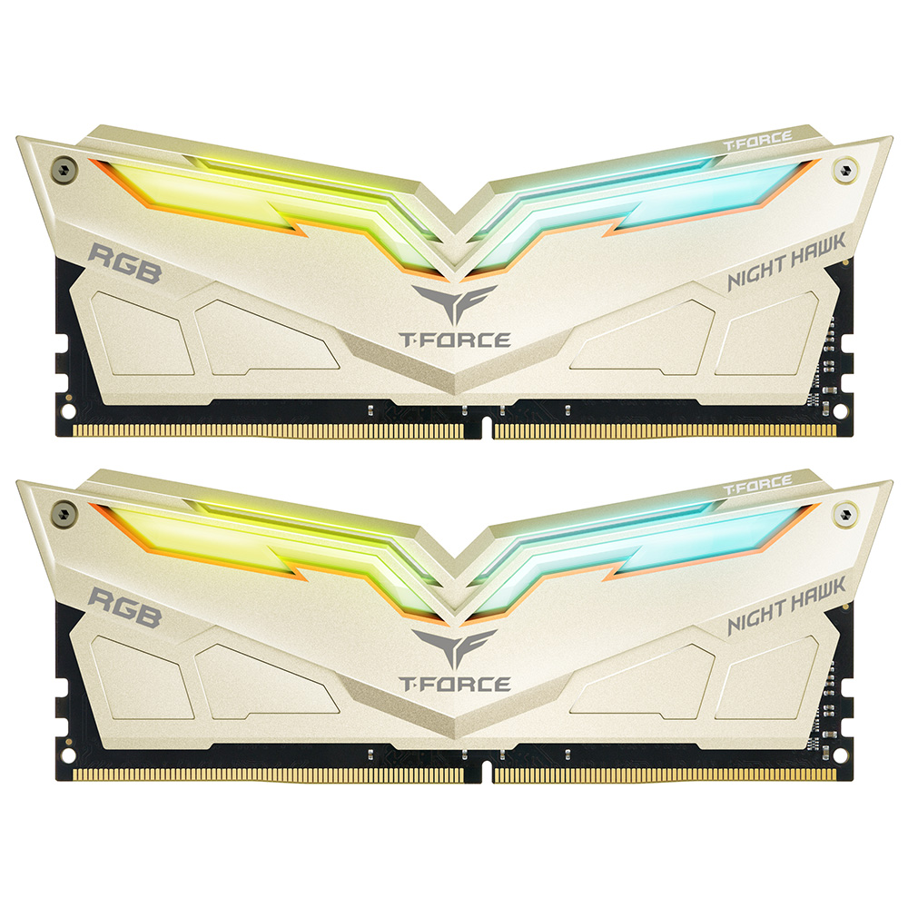 16GB Team T-Force Night Hawk RGB  (2 x 8GB) 3600mhz DDR4 | WHITE