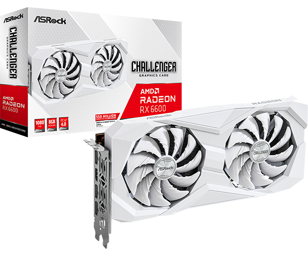 ASRock RX 6600 Challenger White 8GB GDDR6