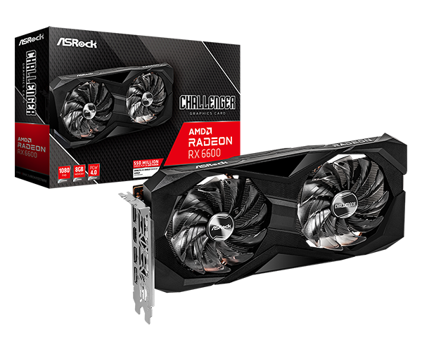 ASRock RX 6600 Challenger BLACK 8GB GDDR6