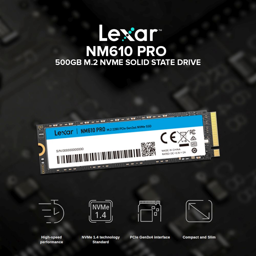 1TB Lexar NM620 M.2 NVME Gen 3 SSD