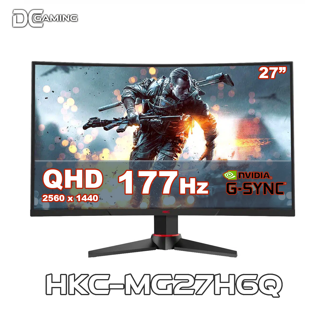HKC MG27H6Q 27″ 2K 1440P 170Hz Curved Gaming Monitor